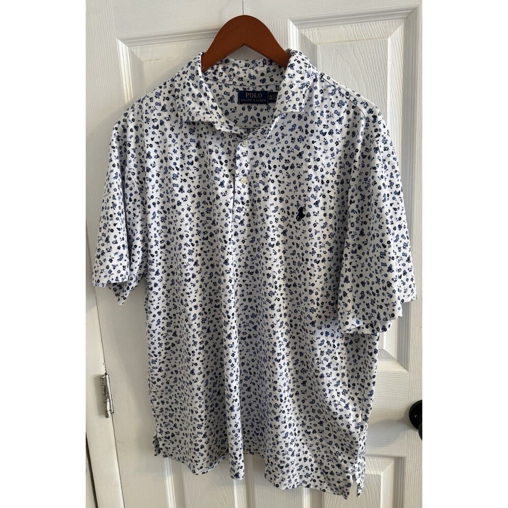 Polo Ralph Lauren Big Men’s Size 1XB White Floral Soft Classic Fit